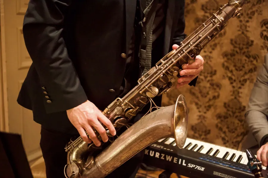 Saxofonista em evento